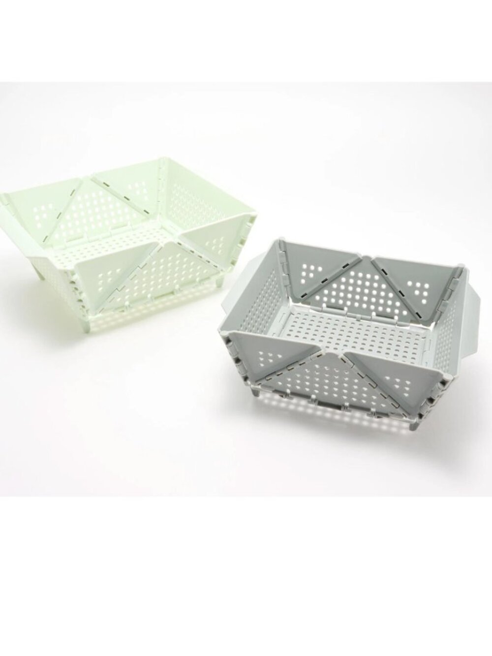 2 Kuhn Rikon Folding Colander Strainer Baskets K65360 WHITE/GREY NEW